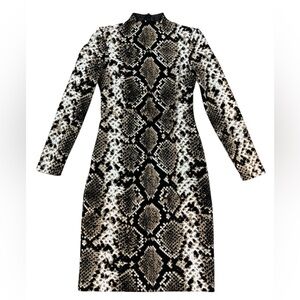 Joseph Ribkoff Long Sleeve Snake Print Dress, Size 4